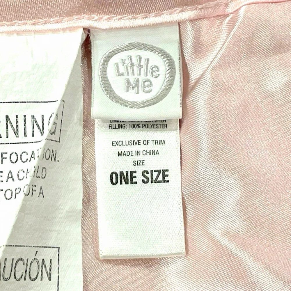 Little Me So Soft White Satin Trim Backing Baby Blanket Security Lovey